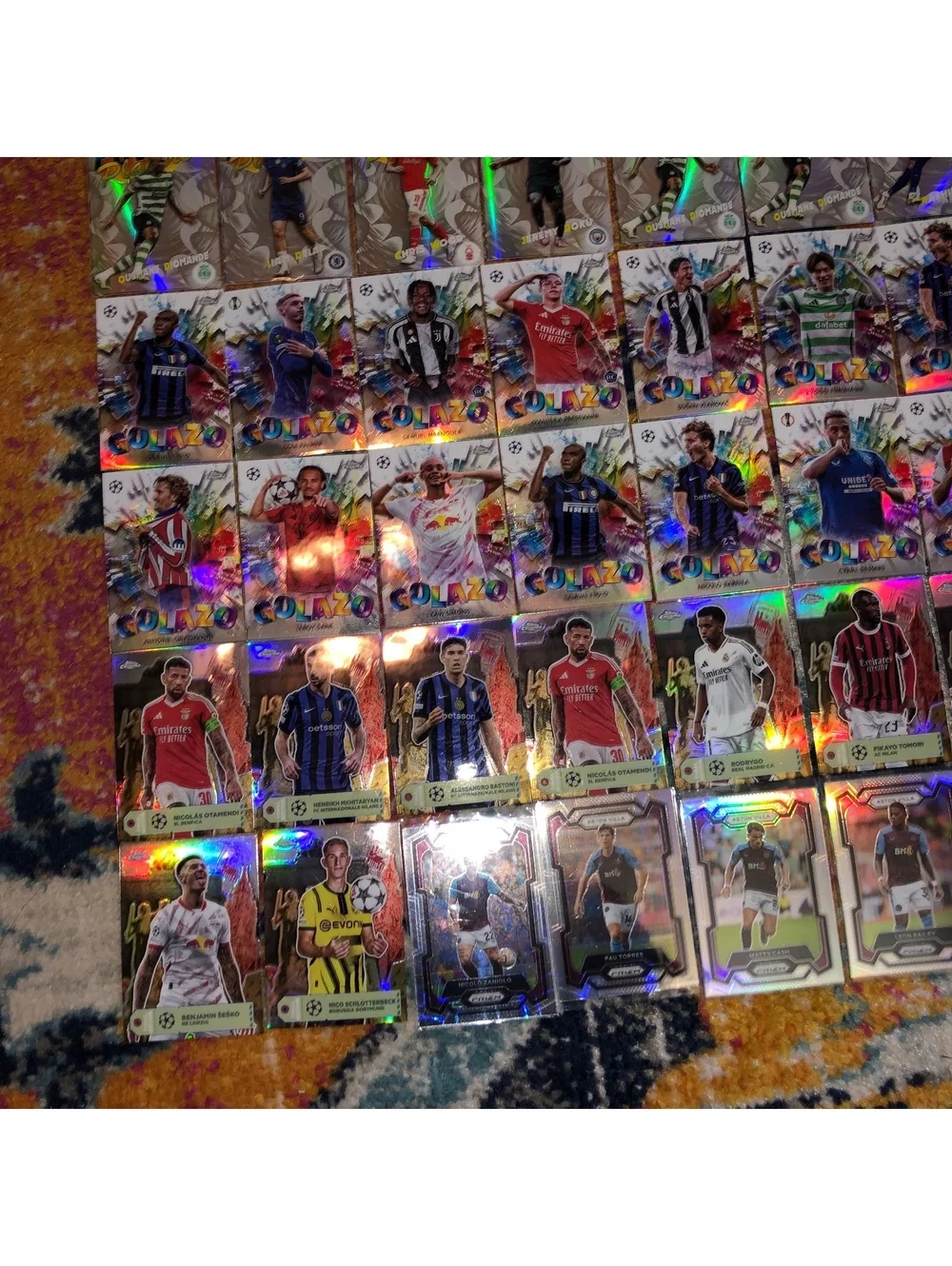TOPPS CHROME UEFA 2024-25 100 REFRACTOR CARD LOT GOLAZO WONDERKIDS PRIZM MERLIN